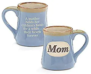 Mom Porcelain Blue Coffee Tea Mug Cup 18oz Gift Box Holds Childs Hands.Hearts
