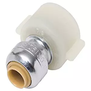 SharkBite U3525LFA Faucet Connector Valve, 1/4 inch (3/8 inch OD) x 1/2 inch Threaded Plumbing Fitting, Push-to-Connect PEX, Copper, CPVC, SRD9 HDPE