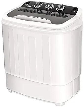 VIVOHOME Electric Portable 2 in 1 Twin Tub Mini Laundry Washer and Spin Dryer Combo Washing Machine with Drain Hose for Apartments 13lbs Capacity