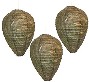 Patio Eden by Maad Brands - Wasp Nest Decoy - 3 Pack- Eco Friendly Hanging Wasp Repellent