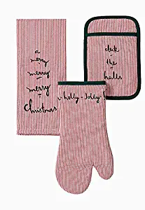 Kate Spade Holiday Very Merry Twill 3 Piece Linen Set