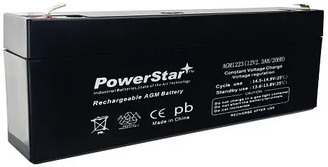 Replacement Battery for EnerSys NP2.3-12FR 12 Volt 2.3 Ah Fire Retardant