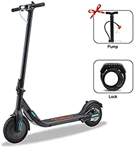 Tsmine Folding Electric Scooter for Adults Kick Scooter up to 18.6 Miles Long-Range Battery, 8.5" Pneumatic Tire, Portable & Extremely Lightweight Electric Scooter for Commuting & Taking Trips