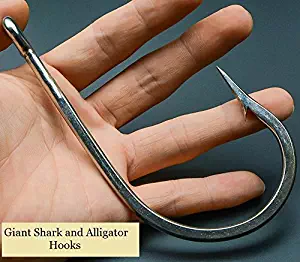 DocBrother Saltwater Large Giant Shark and Alligator Hooks 420 Stainless Steel Extra Strong Fishing Hook