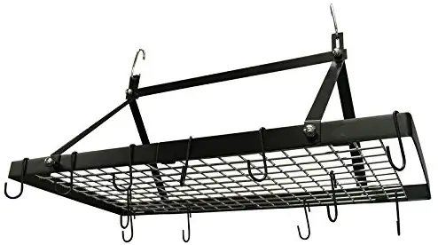 Range Kleen CW6013 Enamel Rectangle Pot Rack, Black