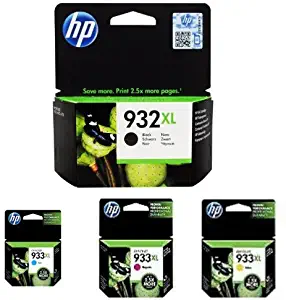 HP 932-933XL Black/Cyan/Magenta/Yellow High Yield Ink Cartridge Bundle