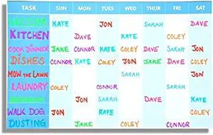 Weekly Magnetic Chore Chart and Chore List Planner Magnet