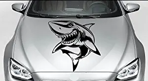 In-Style Decals Vehicle Auto Car Décor Vinyl Decal Art Sticker Shark Fish Teeth Removable Design for Hood 1025