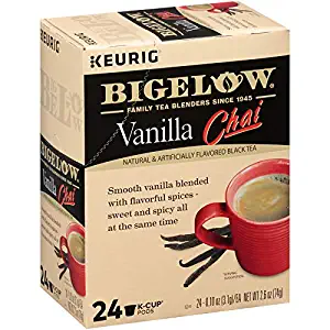 Bigelow Vanilla Chai Black Tea Keurig K-Cup Pods, 24 Count Box(Pack of 4),Caffeinated 96 K-Cup Pods Total