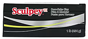 Sculpey III Polymer Clay, 1-Pound, Black, 1/pkg