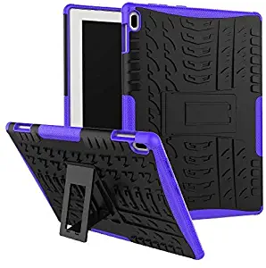 Maomi Lenovo Tab 4 10 Case (TB-X304F/N),[Kickstand Feature],Shock-Absorption/High Impact Resistant Heavy Duty Armor Defender Case for Lenovo Tab 4 10.1 inch 2017 Tablet X304F/N (Purple)