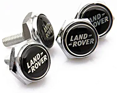 4 Pcs Separate Chrome License Plate Frame Bolt Screws for Land Rover