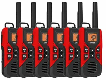 Uniden GMR3055 FRS GMRS Two-Way Radio Rechargeable Walkie Talkies 6-Pack