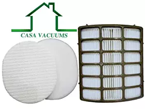 Casa Vacuums Shark Navigator Professional Compatible Filters. Fits Shark NV70, NV80, NV90, NV95, UV420 Vacuums. Replaces Part # XFF80 & XHF80. 1 HEPA Filter Plus Foam & Felt Filter Kit