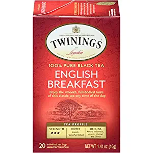 Twinings of London English Breakfast Tea, 20 Count (Pack of 6)