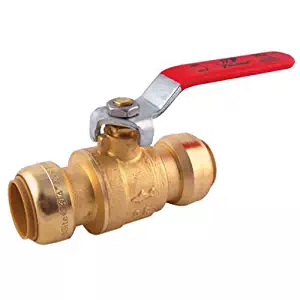 SharkBite 22223-0000LFA Ball Valve 1 Inch x 1 Inch, Water Valve Shut Off, Push-to-Connect, PEX, Copper, CPVC, PE-RT