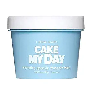I DEW CARE Cake My Day Hydrating Sprinkle Wash-Off Face Mask - Korean Skin Care Face Mask With Hyaluronic Acid, Face Moisturizer Face Mask To Plump, Nourish And Moisturize Skin (3.52 oz)