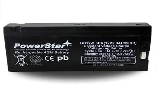 PowerStar 12V 2.3AH Sealed Lead Acid (SLA) Replacement Battery for NP2.3-12 UB1223A