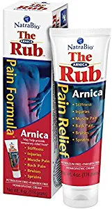 NatraBio The Arnica Rub | 8% Arnica | Homeopathic Pain Formula for Relief from Stiffness, Injuries, Muscle Pain, Back Pain, Bruises & Sprains | 4 oz | 3 pk