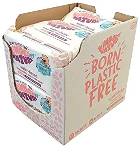 Kinder by Nature Water-Based Baby Wipes - 100% Biodegradable & Compostable, 672 Count (12 Packs of 56) - 99% Water, 0% Plastic