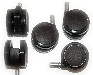 Herman Miller 2.5-Inch Aeron Office Chair Replacement Caster Set for Hard Floor (Set of 5)