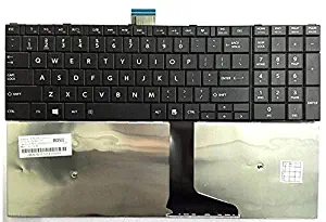 Looleking US Laptop Keyboard for Toshiba Satellite C55DT-A5307 C55DT-A5348 C55T-A5222 C55T-A5247 C55T-A5218 C55T-A5370 C55T-A5314 C55T-A5394 Black
