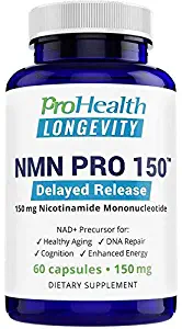 ProHealth NMN Pro 300 Enhanced Absorption (60 Capsules, 300mg per 2 Capsule Serving) Nicotinamide Mononucleotide | NAD+ Precursor | Supports Anti-Aging, Longevity and Energy | Non-GMO