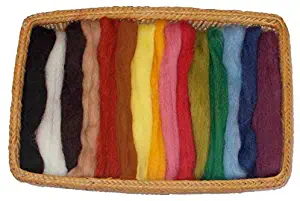 15 Color Fine Wool Roving - Nature Colors