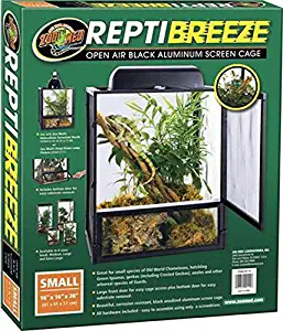 Zoo Med ReptiBreeze Open Air Screen Cage, Small, 16 x 16 x 20-Inches