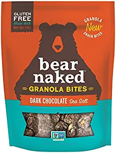 Bear Naked Dark Chocolate Sea Salt Granola Bites - Gluten Free, Non-GMO, Kosher, Vegan - 7.2 Oz