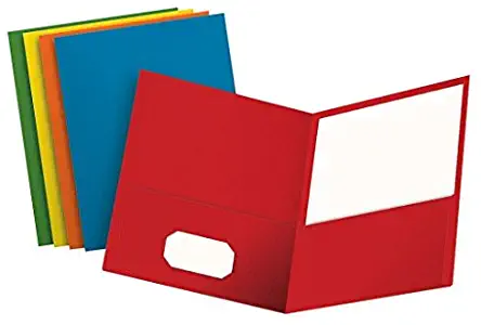 Oxford Two-Pocket Folders, Assorted Colors, Letter Size, 25 per Box (57513)