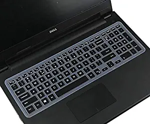 Keyboard Cover Skin for 15.6 inch Dell Inspiron 15 3000 5000 7000 Series, 15.6" Dell G3 G5 G7 Series, 17.3 inch Dell Inspiron 17 5000 Series, 17.3" Dell G3 Series (with Numeric Keypad), Black