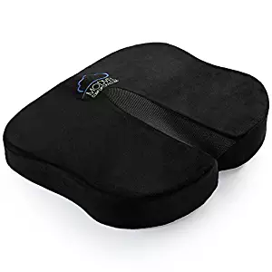 Modvel MV-103 Seat Cushion for for Office Chair | Lower Back Pain, Tailbone, Coccyx & Sciatica Relief | Pure Memory Foam for Relaxing Yoga & Meditation | Lightweight & Portable | Home & Car Use