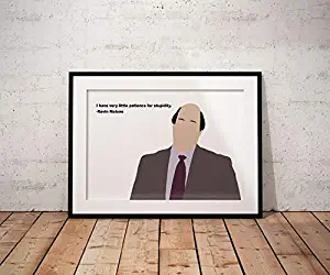 MugKD LLC Little Patience for Stupidity Poster Kevin Malone The Office TV Show Poster Movies Gifts for Fan [No Framed] Poster Home Art Wall Posters (16x24)