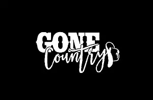 Gone Country with Cowboy Hat NOK Decal Vinyl Sticker |Cars Trucks Vans Walls Laptop|White|5.5 x 3.0 in|NOK488