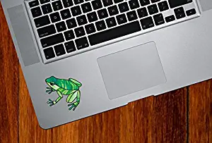 Yadda-Yadda Design Co. Dart Frog Stained Glass Style - Vinyl Decal for Trackpad | Tablet | Laptop YYDC (2" w x 2" h) (Green)