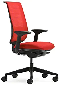 Steelcase Red Mesh Back Reply Chair with Rouge Fabric Seat