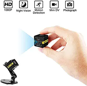 Mini Spy Camera Hidden Camera PANNOVO Security Camera Full HD 1080p Portable Small Nanny Cam with Night Vision and Motion Detection for Indoor and Outdoor