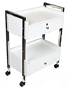 Supreme Medical Dental Mobile Utility Cabinet & Cart with Steel Frame and Two Drawer With One lockable Drawer