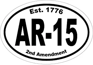 WickedGoodz AR15 Decal, Gun Bumper Sticker, Second Amendment Gift