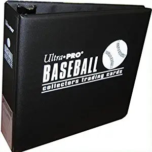 Ultra Pro BLACK Baseball Card Notebook (3 Inch D-Ring Binder) and a Sealed Box of 9 Pocket Storage Sheets (100 Pages)