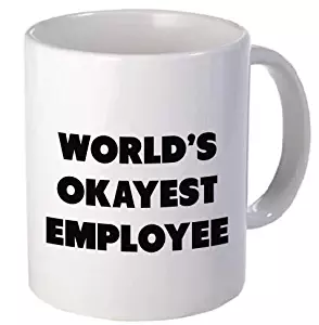 Funny Mug - World's Okayest Employee - 11 OZ Coffee Mugs - Funny Inspirational and sarcasm - By A Mug To Keep TM
