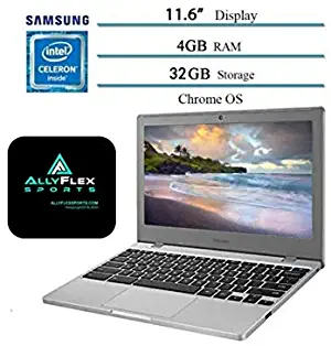 2020 Newest Samsung Chromebook 4 11.6” Laptop Computer for Business Student, Intel Celeron N4000, 4GB RAM, 32GB Storage, up to 12.5 Hrs Battery Life, USB Type-C WiFi, Chrome OS, AllyFlex MousPad