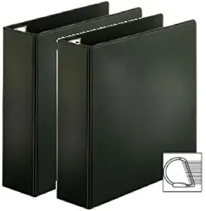 Avery Mini Durable Binder for 5.5 x 8.5 inch Pages, 1 inch Round Ring, Black, (27257) (2 Pack)