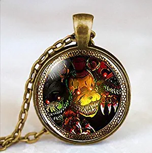 Nights at Freddy's Mangle FNAF Fox Game Mens Women Fashion Necklace Brass Pendant Steampunk Jewelry