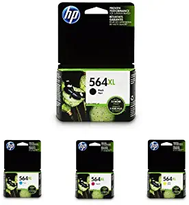 HP 564XL High Yield Black and HP 564XL High Yield Cyan/Magenta/Yellow Ink Cartridge Bundle (CN684WN, CB323WN, CB324WN, CB325WN)