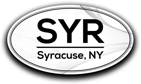 More Shiz SYR Syracuse New York Airport Code Decal Sticker Home Travel Car Truck Van Bumper Window Laptop Cup Wall - Two 5.5 Inch Decals - MKS0633