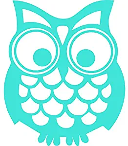 Hoot Owl Vinyl Decal Sticker | Cars Trucks Vans Walls Laptops Cups | Light Blue | 5.5 in | KCD894LBL