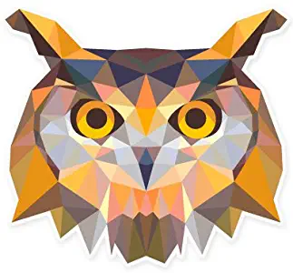 Owl Modern Art Design Vinyl Sticker - Car Window Bumper Laptop - Select Size