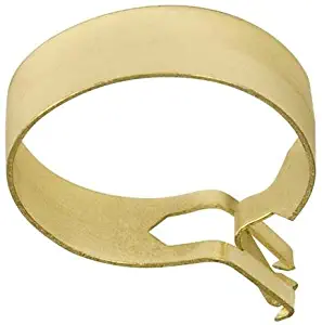 Graber 1-Inch Round Cafe Curtain Clips, Brass - 14 Clips per Package